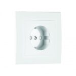 90903TBR Espelho Schuko Monobloco Branco Com Obturador