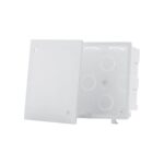 Caixa quadrada agrupável c/ tampa branca TEV