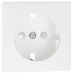 90632TBR Centro para Tomada Schuko Branco com Obturador