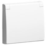 50634TBR Centro Schuko Com Tampa e Obturador Branco IP44 Efapel