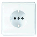 50903TBR Espelho Schuko Monobloco Branco Com Obturador