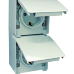 48868CCZ Tomada Dupla Schuko Vertical Cinza Efapel