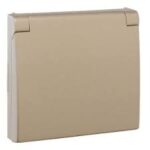 50634TMF Centro Schuko Com Tampa e Obturador Marfim IP44 Efapel