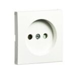 90622TBR Centro para tomada 2P c/ obturador Branco