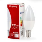 Lâmpada LED C37 E14 6W