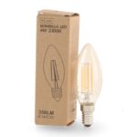 Lâmpada Led Filamento E14 C35 2300K 4W ámbar