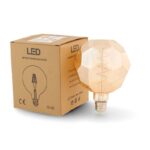 Lâmpada Led Filamento Espiral E27 G125 2300K 4W ámbar